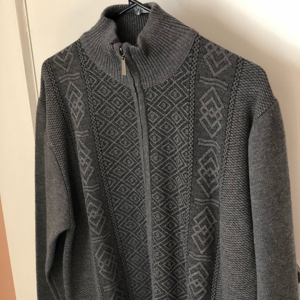 Zip Up Grey Sweater